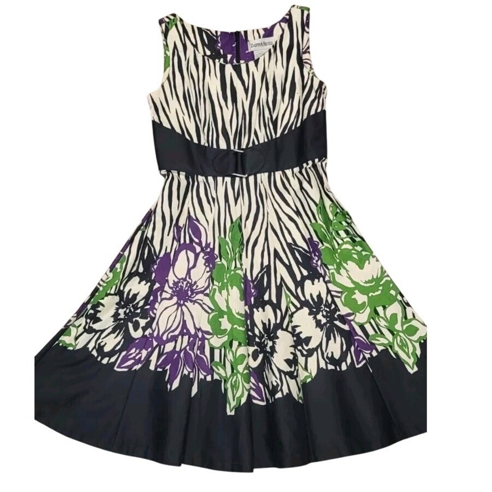 Danny & Nicole Women's Sleeveless Floral Midi Dress Size 6